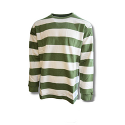 Taikan Everything Striped Longsleeve Crew Sweatshirt Green - 1306004.GRN