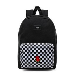 VANS New Skool Checkerboard Backpack Custom Red Rose - VN0002TL2OB