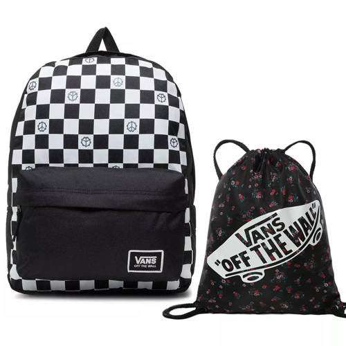 VANS Glitter Check Backpack - VN0A48HGXZG + Benched Bag