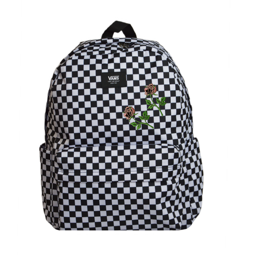 Vans Old Skool Check Backpack White-Black VN000H4XY281 + Custom Powder Roses