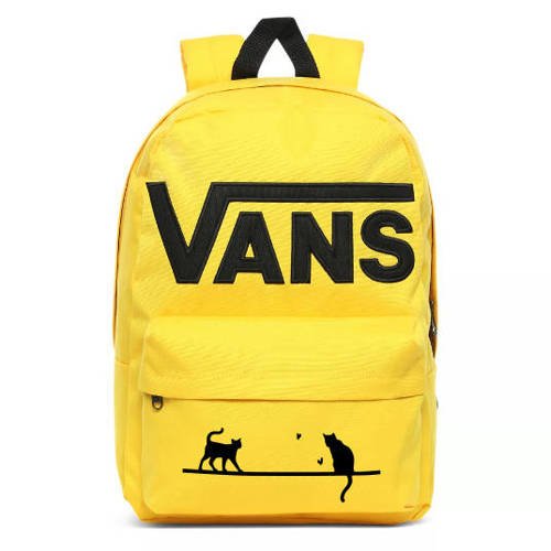 Vans Old Skool III Lemon Chrome Backpack Custom Cats - VN0A3I6R85W