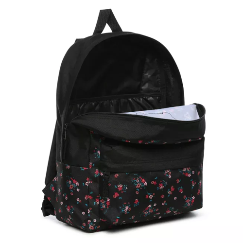 Vans Realm Beauty Floral Black Backpack Custom Lama - VN0A3UI6ZX3