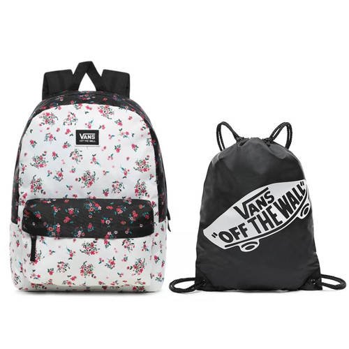 Vans Realm Classic Beauty Floral Patchwork Backpack + Benched Bag