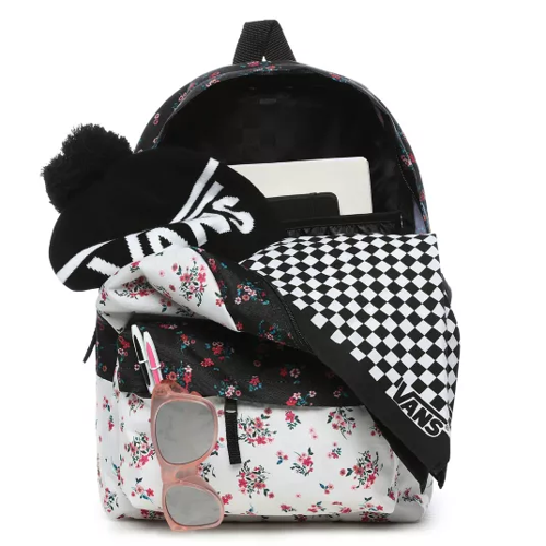 Vans Realm Classic Beauty Floral Patchwork Backpack + Pancil Pouch