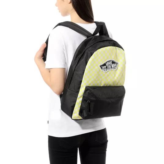 Vans Realm Lemon Tonic Checkerboard Backpack + Pencil Pouch + Bag