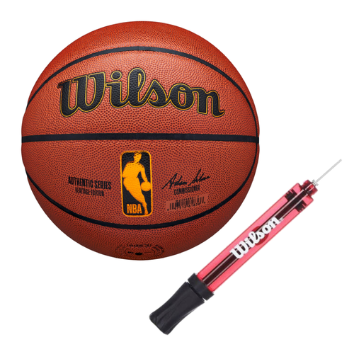 Wilson NBA Authentic Heritage Indoor Basketball + ball pump 