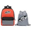  Vans Realm Paprika-Checkerboard Backpack - VN0A3UI6ZKF + Benched Bag