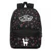 Vans Realm Beauty Floral Black Backpack Custom Lama - VN0A3UI6ZX3