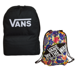 Vans Old Skool Print Backpack Black - VN000H50BLK1 + Vans Benched Bag Flowers