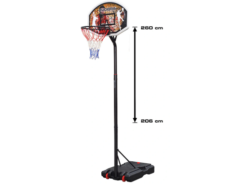 Hudora Basketballständer Chicago 206-260 cm fahrbar