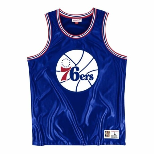 Mitchell & Ness NBA Philadelphia 76ers Dazzle Tank Top - MSTKDF18015-P76ROYA1