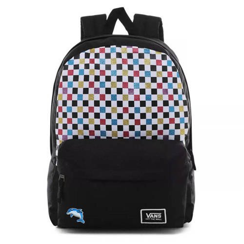 Vans Glitter Check Realm Rucksack Custom Rose - VN0A48HGUX9