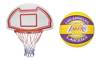 Basketball Backboard MASTER 90 x 60 cm + Spalding NBA LAL Ball