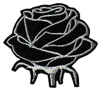 Streifen für Kleidung Silver Black Rose