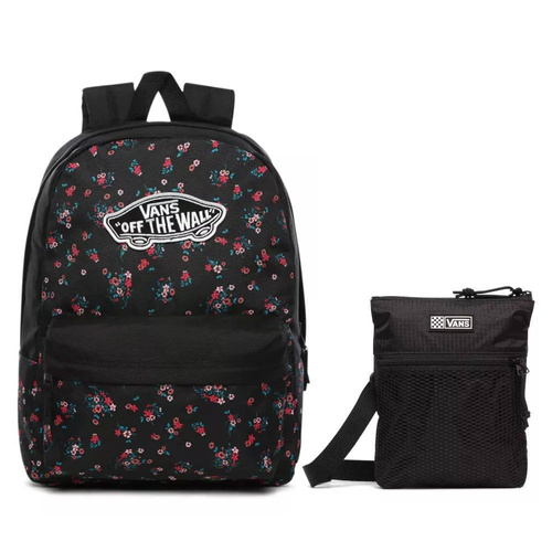 Vans Realm Beauty Floral Black Batoh - VN0A3UI6ZX3 Easy Going Crossbody
