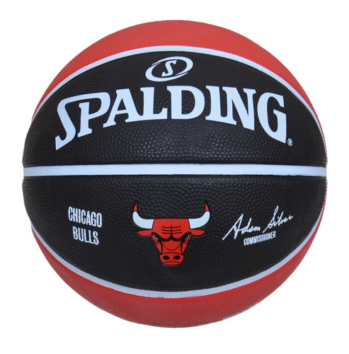 Piłka do koszykówki Spalding Teamball Chicago Bulls NBA na zewnątrz 