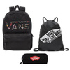 VANS Realm Flying Rucksack Blumen + Pencil Pouch + Benched Bag