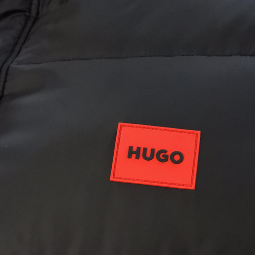 Puffer winter coat water repellent with stand collar red black Hugo Boss - 50496244-693