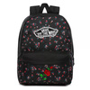 Vans Realm Beauty Floral Black Rucksack Custom Rose  - VN0A3UI6ZX3