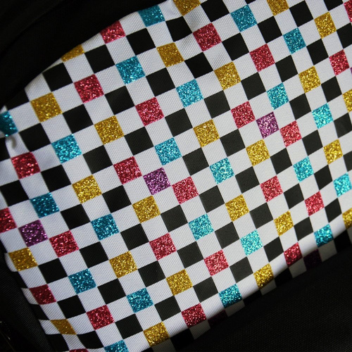 Vans Glitter Check Realm Backpack - VN0A48HGUX9 - Custom Flamingo