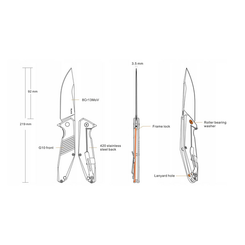 Ruike EDC flipper knife - D191-B
