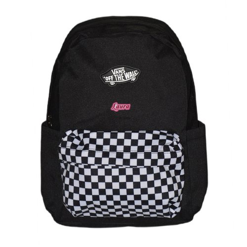 Plecak dziecięcy Vans Old Skool Grom Kratka Kieszonki 18L VN000H56Y281 + Naprasowanka z imieniem