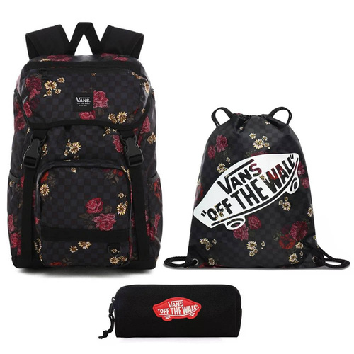Vans Ranger Botanical Check Backpack - VN0A3NG2UWX + Bag + Pencil Pouch