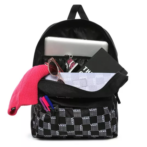 Vans Realm Word Check Backpack - VN0A3UI7ZM0 + Pencil Pouch