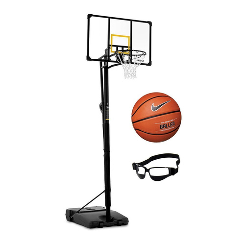 Basketball Hoop Portable Basketball Stand 230-305 cm + Nike BALLER 8P Basketball + Dribble Specs No Look Basketball Eye Glass Goggles