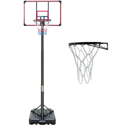 Zestaw regulowany do koszykówki stojak Enero Luxe + siatka łańcuchowa