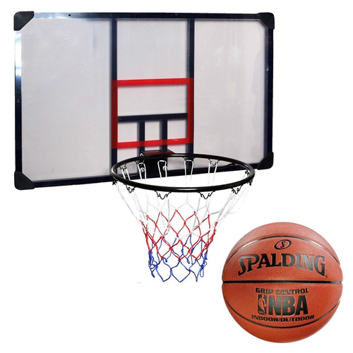 Zestaw kosz do koszykówki tablica obręcz Enero 112X72CM + Piłka Spalding Grip Control Indoor/Outdoor