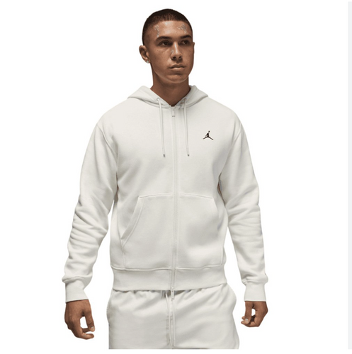 Bluza z kapturem Air Jordan Brooklyn Fleece Jumpman Full-Zip Hoodie White - FV7289-133