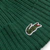 Czapka zimowa wełniana Lacoste Ribbed Wool Beanie Zielona - RB0001-132