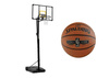 Zestaw kosz do koszykówki regulowany 230-305 + Piłka Spalding NBA