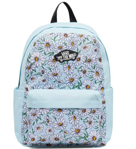 Plecak szkolny dziecięcy Vans Old Skool Grom Backpack 18L Crystal Blue w Kwiaty - VN000H56CAU1