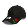 New Era 9FORTY Cap Black NY - 12122742 Custom Rose