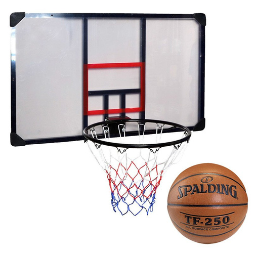Zestaw kosz do koszykówki tablica obręcz Enero 112X72CM + Piłka Spalding TF-250 Indoor/Outdoor