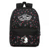 Vans Realm Beauty Floral Black Backpack Custom Yin Yang Cats - VN0A3UI6ZX3