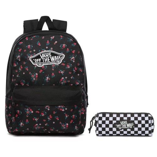 Plecak szkolny Vans Realm Beauty Floral Black - VN0A3UI6ZX3 + Piórnik