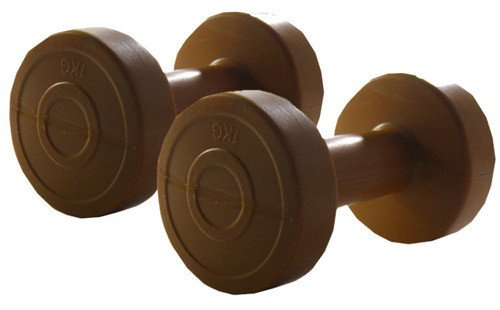 Hantle hantelki ciężarki zestaw Powlekane Laubr 2x1 kg Fitness