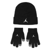Zestaw dziecięcy czapka zimowa + rękawiczki Air Jordan Essential Beanie Set Czarny - 9A0836-023