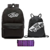 Plecak VANS Realm Backpack szkolny - VN0A3UI6BLK + Pencil Pouch + Bag