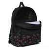Vans Realm Beauty Floral Black Backpack Custom Cat - VN0A3UI6ZX3