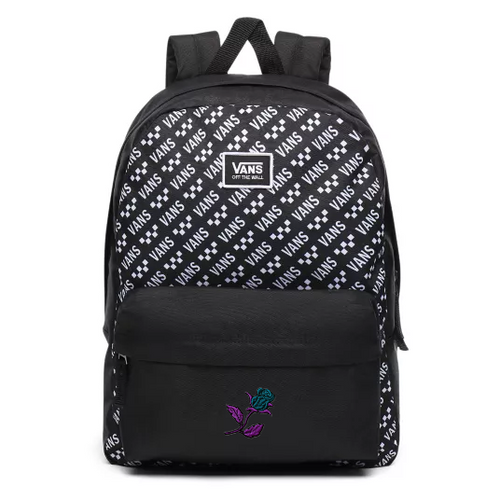 Plecak szkolny Vans Realm Black-Brand Striper VN0A3UI7W07 Custom Rose