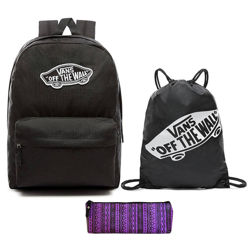Plecak VANS Realm Backpack szkolny - VN0A3UI6BLK + Pencil Pouch + Bag
