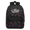 Vans Realm Beauty Floral Black Rucksack Custom Rose - VN0A3UI6ZX3