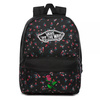 Vans Realm Beauty Floral Black Backpack Custom Rose - VN0A3UI6ZX3