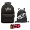 Plecak VANS Realm Backpack szkolny - VN0A3UI6BLK + Pencil Pouch + Bag