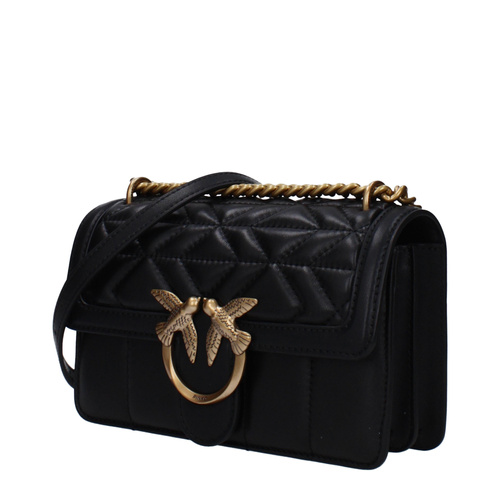 Torebka damska skórzana na ramię Pinko Love One Mini Czarna - 1000741A1XN-Z99Q