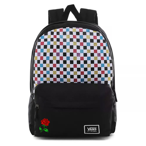 Vans Glitter Check Realm Rucksack Custom Rose - VN0A48HGUX9